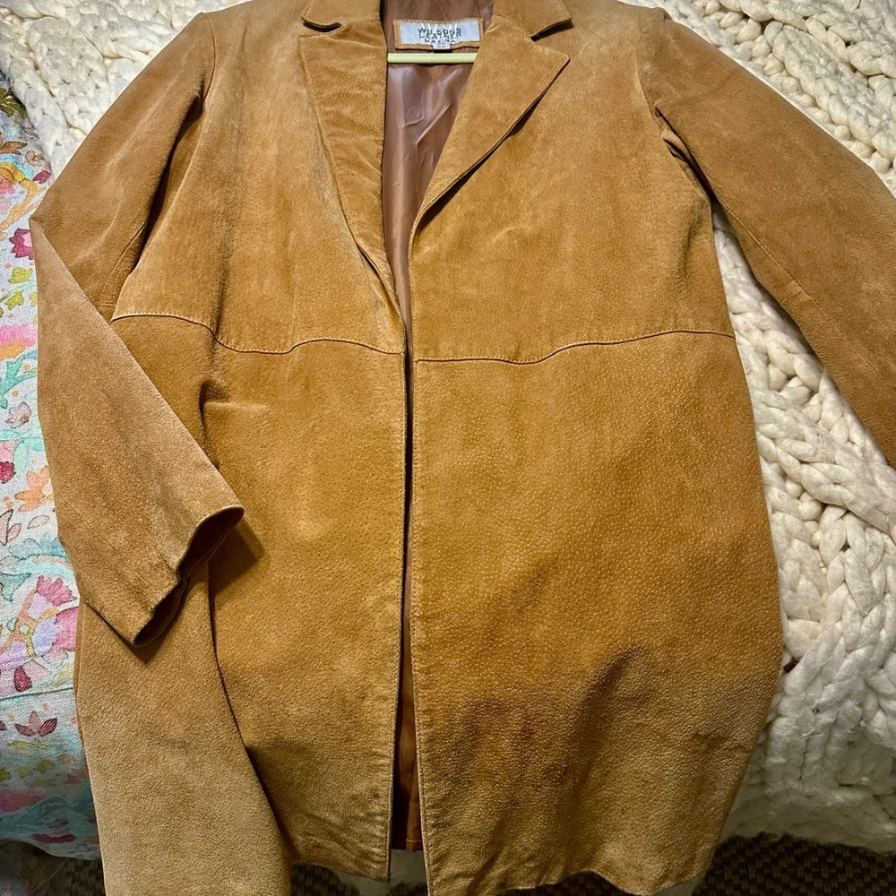 Wilsons Leather Women's Brown Suede Blazer